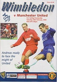 Wimbledon v Manchester United 26-Feb-2000