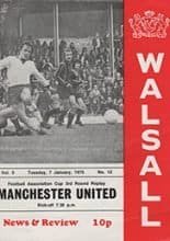 Walsall v Manchester United 07-Jan-1975