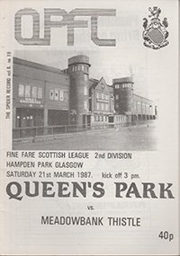 Queens Park v Meadowbank Thistle 21-Mar-1987