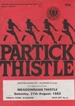 Partick Thistle v Meadowbank Thistle 27-Aug-1983