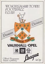 Wokingham Town v Merthyr Tydfil 14-Jan-1989
