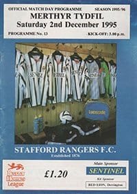Stafford Rangers v Merthyr Tydfil 02-Dec-1995