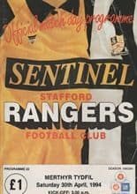 Stafford Rangers v Merthyr Tydfil 30-Apr-1994