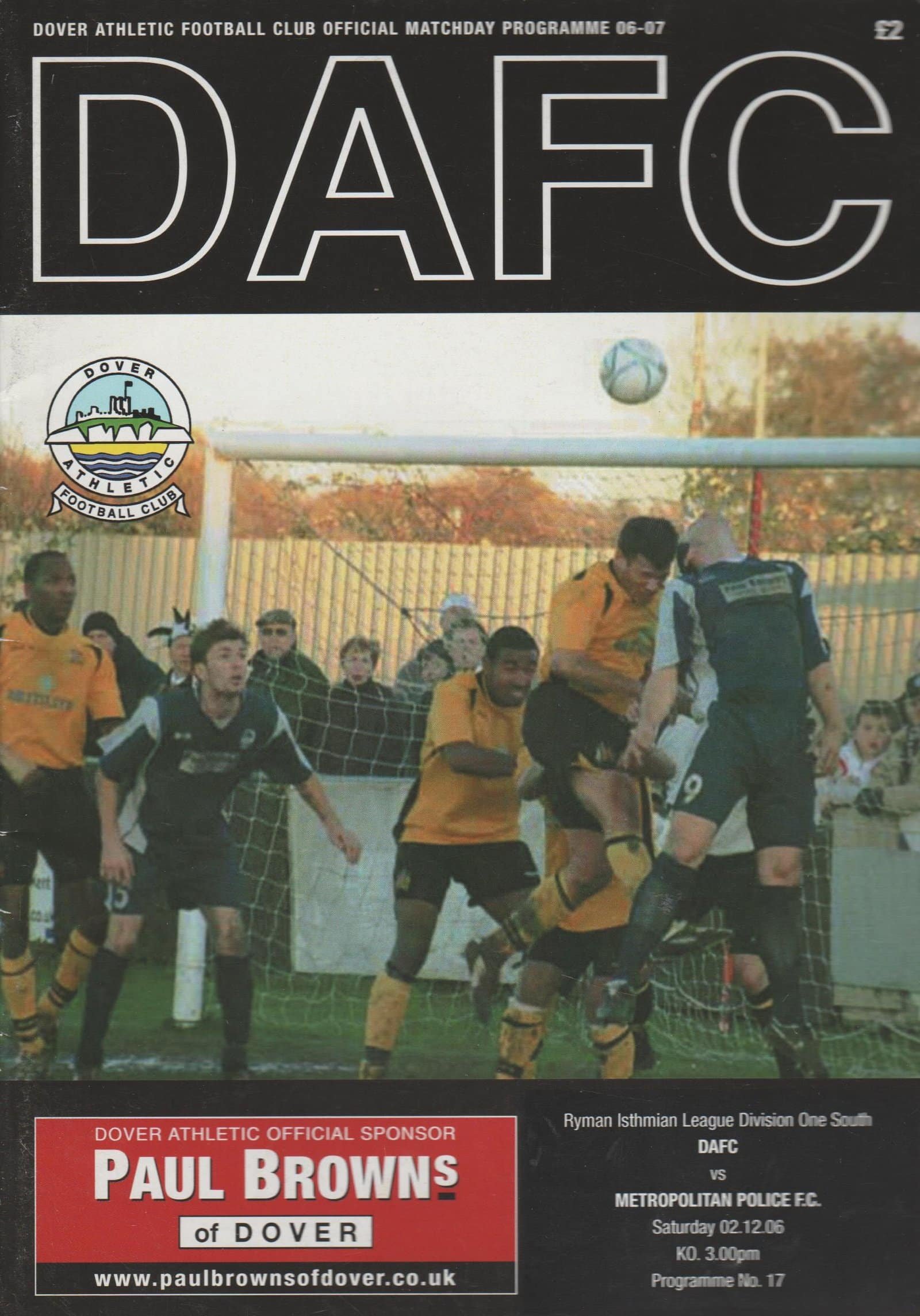 Dover Athletic v Metropolitan Police 02-Dec-2006