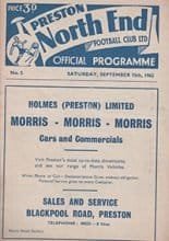 Preston North End v Middlesbrough 15-Sep-1962