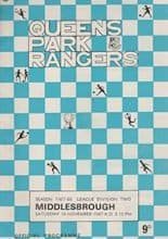 Queens Park Rangers v Middlesbrough 18-Nov-1967