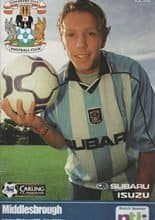 Coventry City v Middlesbrough 19-Aug-2000