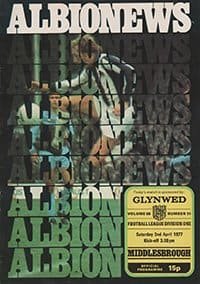 West Bromwich Albion v Middlesbrough 02-Apr-1977