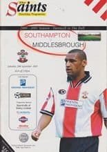 Southampton v Middlesbrough 30-Sep-2000