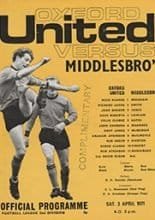 Oxford United v Middlesbrough 03-Apr-1971
