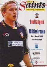 Southampton v Middlesbrough 04-Mar-2000
