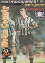 Notts County v Middlesbrough 06-Jan-1996