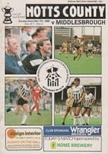 Notts County v Middlesbrough 07-Dec-1986