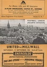 Oxford United v Millwall 19-Sep-1964