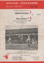 Brentford v Millwall 06-Nov-1965