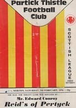 Partick Thistle v Morton 07-Feb-1976