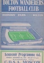 Bolton Wanderers v C.D.S.A. Moscow 04-Nov-1957