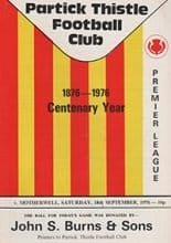 Partick Thistle v Motherwell 18-Sep-1976