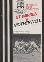 St Mirren v Motherwell 25-Mar-1978