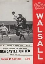 Walsall v Newcastle United 25-Jan-1975