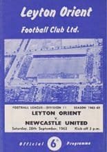 Leyton Orient v Newcastle United 28-Sep-1963