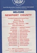 York City v Newport County 12-Jan-1980