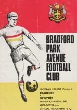 Bradford Park Avenue v Newport County 13-Nov-1967