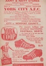 York City v Newport County 18-Jan-1964