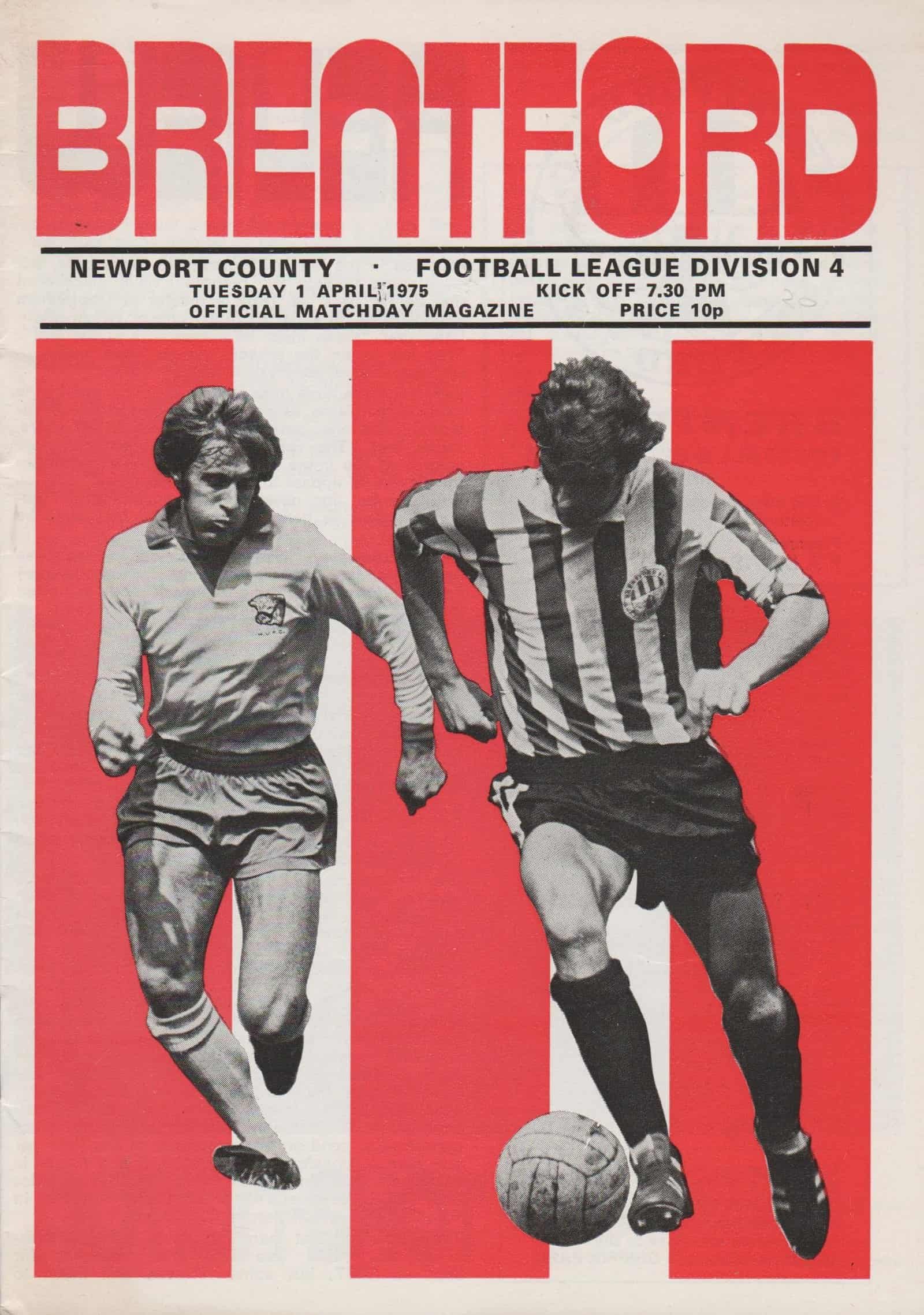 Brentford v Newport County 01-Apr-1975