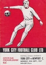 York City v Newport County 25-Sep-1967