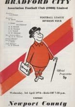 Bradford City v Newport County 03-Apr-1974