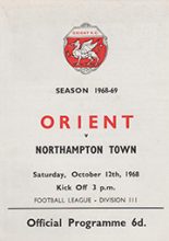Leyton Orient v Northampton Town 12-Oct-1968