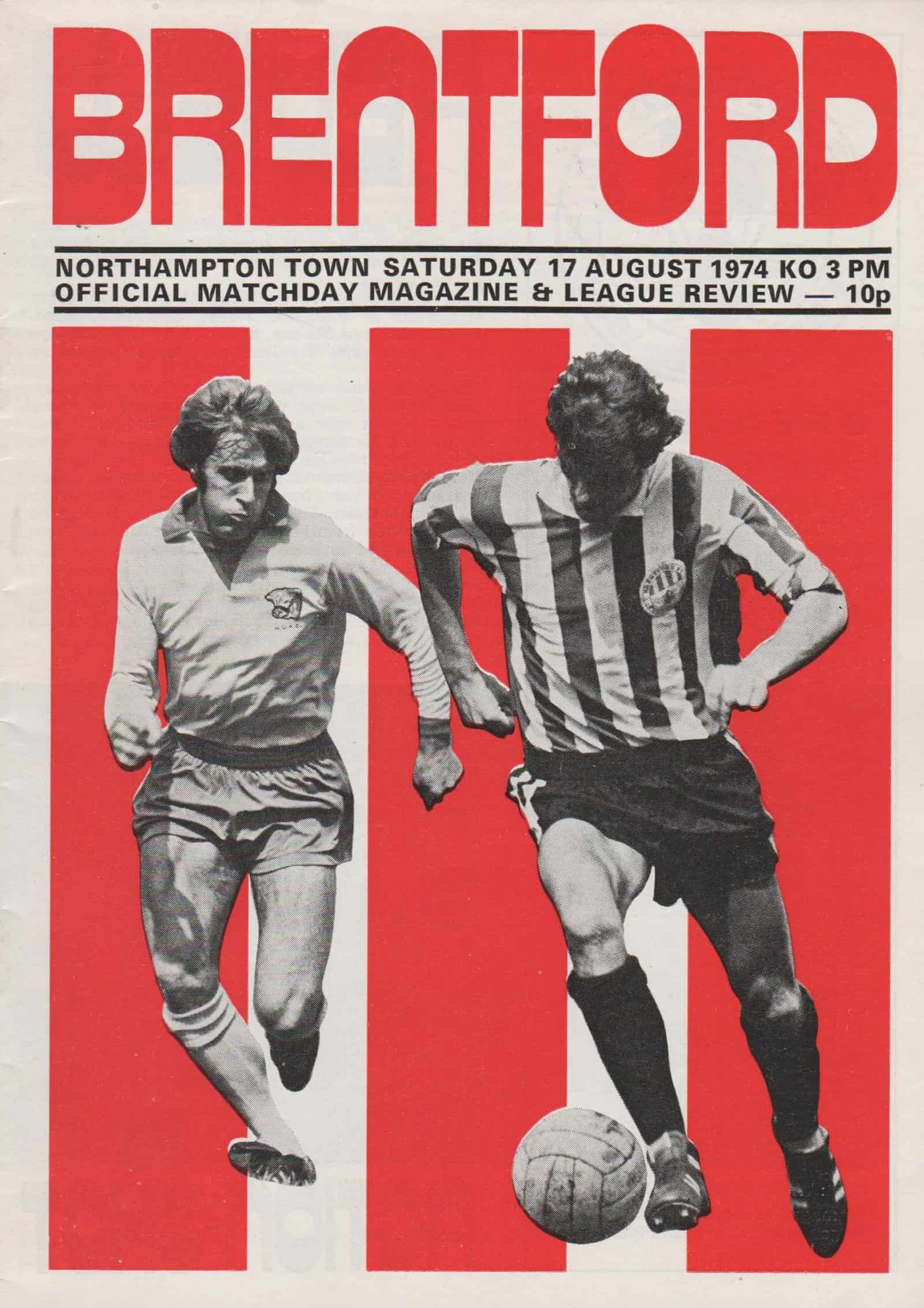 Brentford v Northampton Town 17-Aug-1974