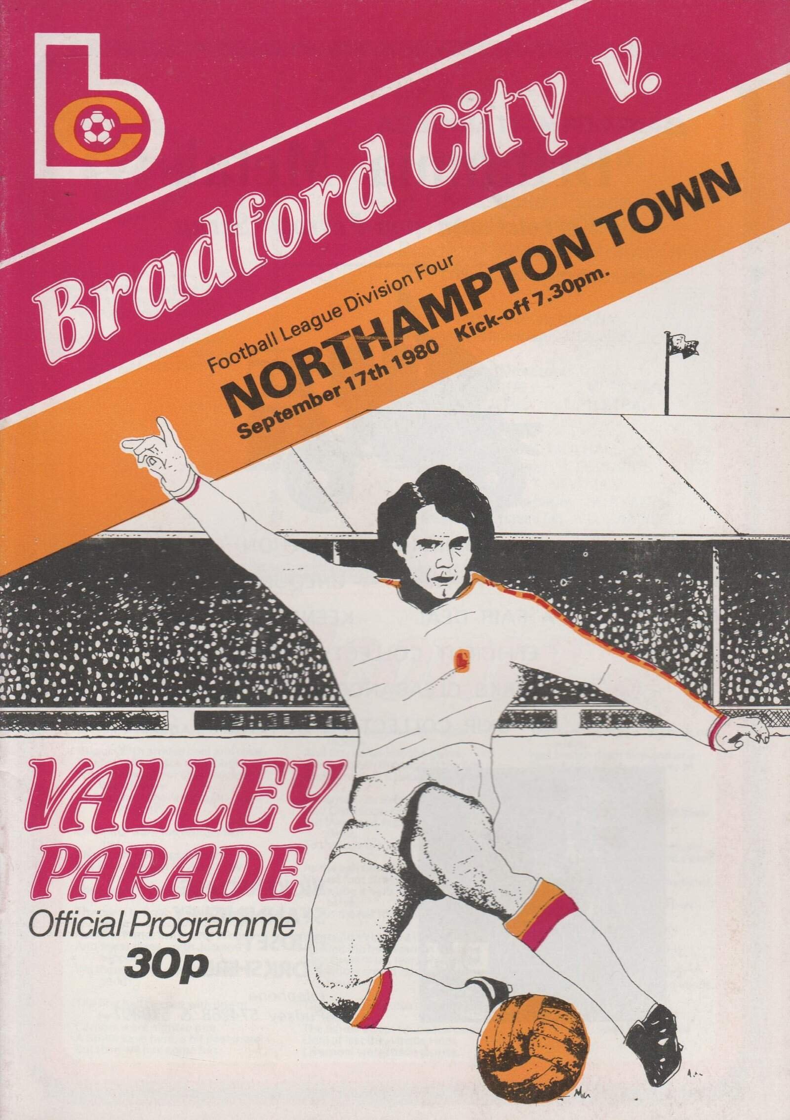 Bradford City v Northampton Town 17-Sep-1980