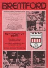 Brentford v Northampton Town 20-Aug-1977