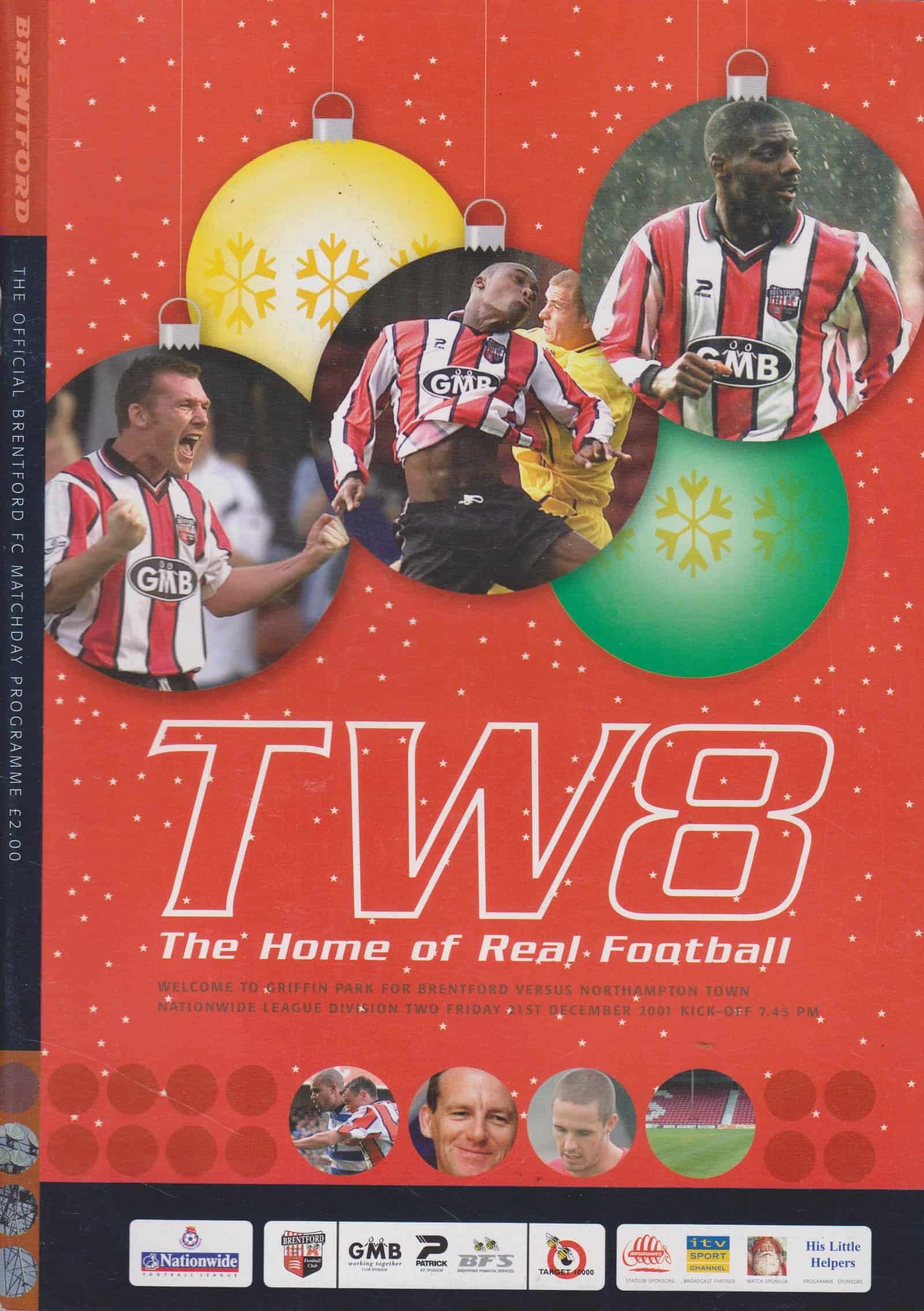 Brentford v Northampton Town 21-Dec-2001