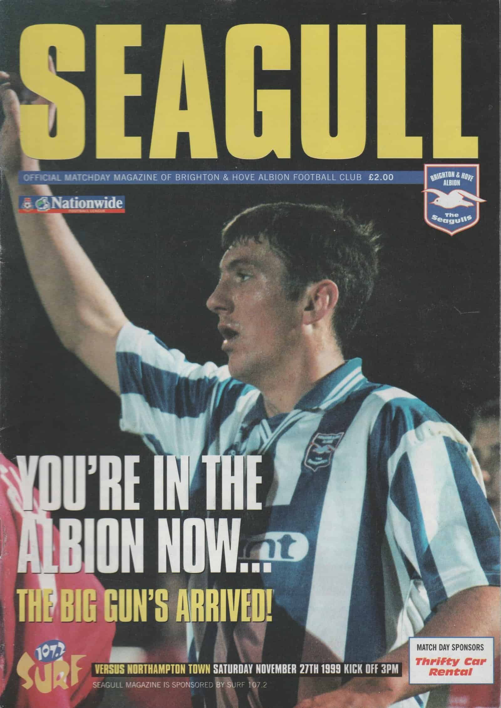 Brighton and Hove Albion v Northampton Town 27-Nov-1999
