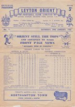 Leyton Orient v Northampton Town 29-Jan-1955
