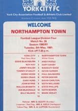 York City v Northampton Town 05-May-1981