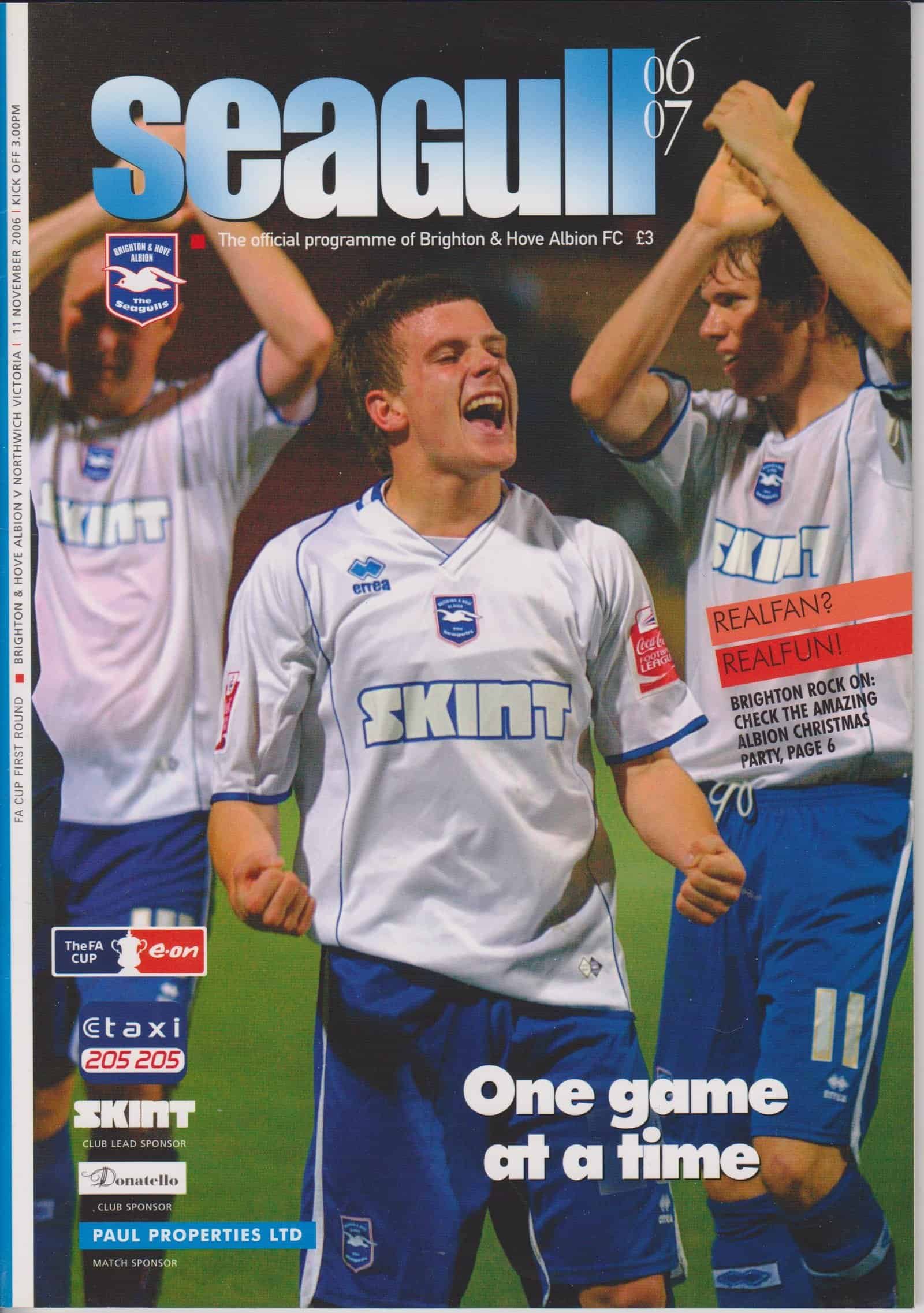 Brighton and Hove Albion v Northwich Victoria 11-Nov-2006