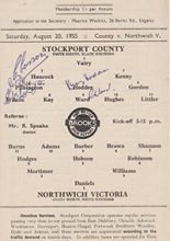 Stockport County Reserves v Northwich Victoria 20-Aug-1955