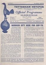 Tottenham Hotspur v Norwich City 14-Feb-1959