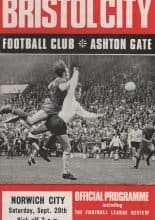 Bristol City v Norwich City 20-Sep-1969