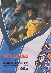 Coventry City v Norwich City 22-Nov-1986