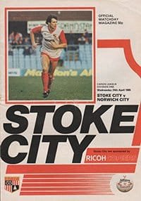 Stoke City v Norwich City 24-Apr-1985