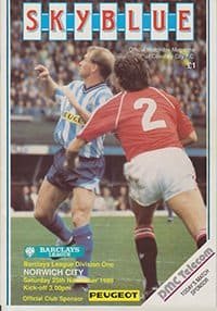 Coventry City v Norwich City 25-Nov-1989