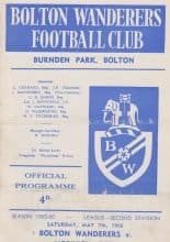 Bolton Wanderers v Norwich City 07-May-1966
