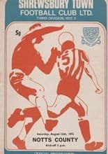 Shrewsbury Town v Notts County 12-Aug-1972