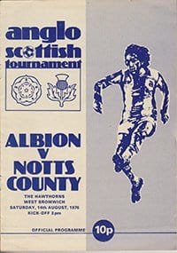 West Bromwich Albion v Notts County 14-Aug-1976