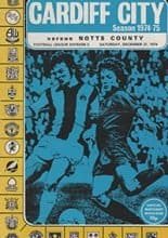 Cardiff City v Notts County 21-Dec-1974
